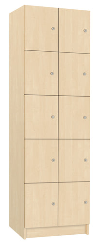 Garderoben-Spind 10-türig, Holz: Holz Birke 1715 BS