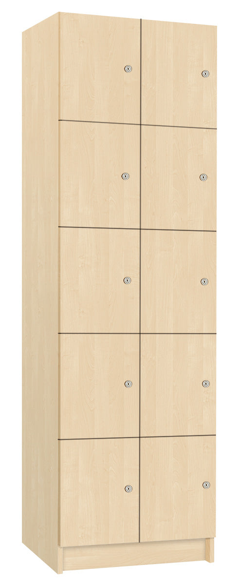 Garderoben-Spind 10-türig, Holz: Holz Birke 1715 BS