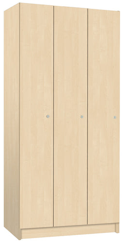 Garderoben-Spind 3-türig, Holz: Holz Birke 1715 BS
