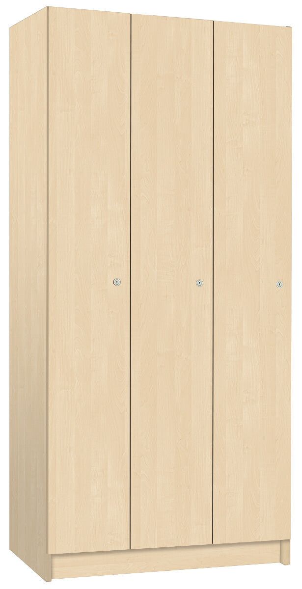 Garderoben-Spind 3-türig, Holz: Holz Birke 1715 BS