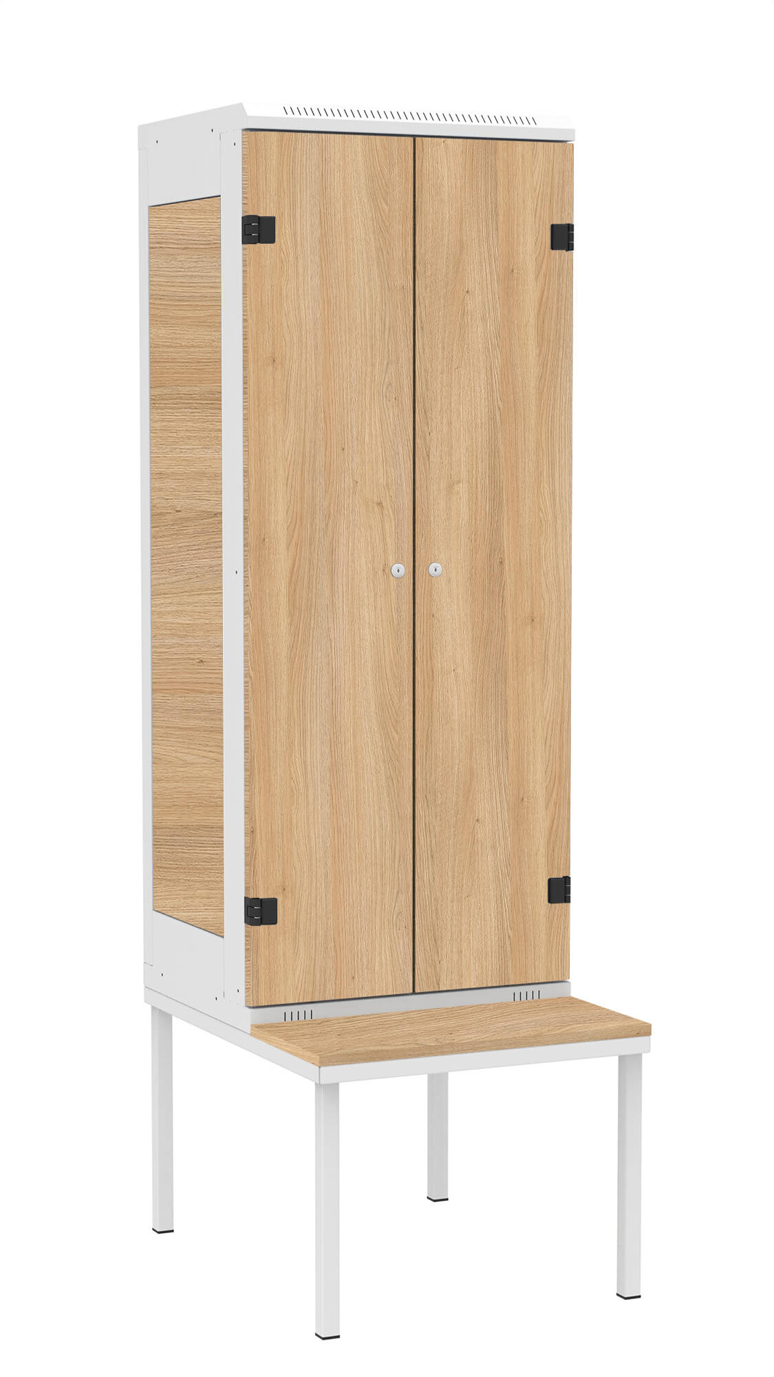 Garderobenschrank 2-türig Sitzbank