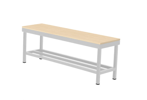 Garderobenbank, Farbe Rahmen: Metall grau RAL 7035, Holz: Holz Birke 1715 BS