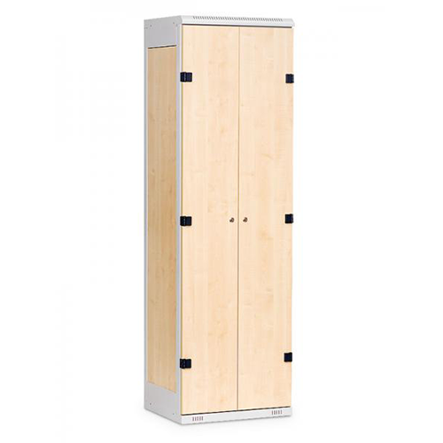 Wardrobe 2 doors gray with maple laminate